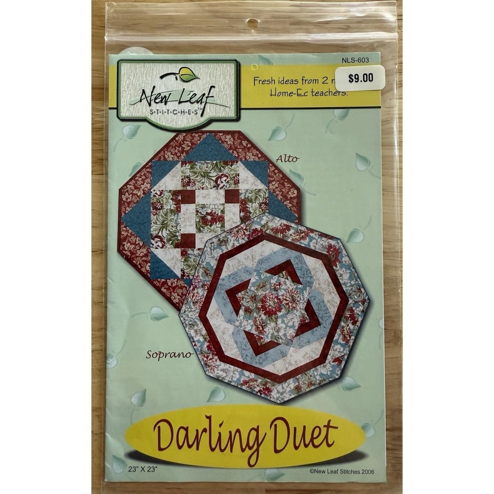 New Leaf Alto Soprano Darling Duets Quilted table toppers pattern